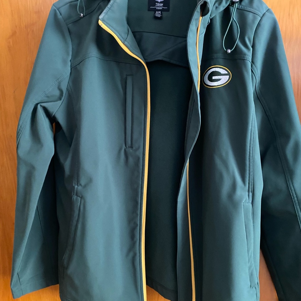 NFL Women's Green Utility Jacket with Gold Accents